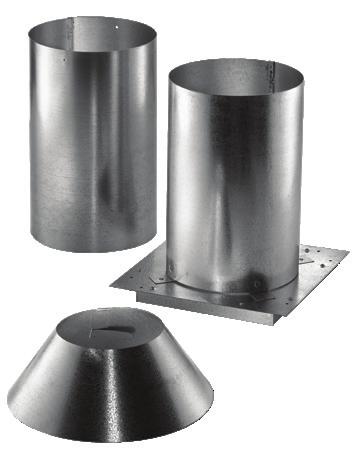 PelletVent Pro iofuel Chimney ttic Insulation Shield Ø3⅝ & Ø4⅝ Ø6¾ djusts 11-20 Required for