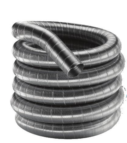 iofuel Chimney PelletVent Pro ioflex Pipe Use when relining masonry chimney for use with biofuel appliances. Made of corrosion resistant stainless steel.