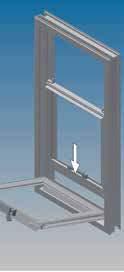 Cleaning and maintenance Vertical sliders This type of window can be tilted inwards to allow you to clean the outside surface. 1 2 3 4 Raise the bottom window by at least 75mm off the sill.