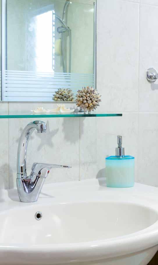 Bathroom Bath vs. shower - A bath typically uses around 80, while a short shower can use as little as a third of that amount.