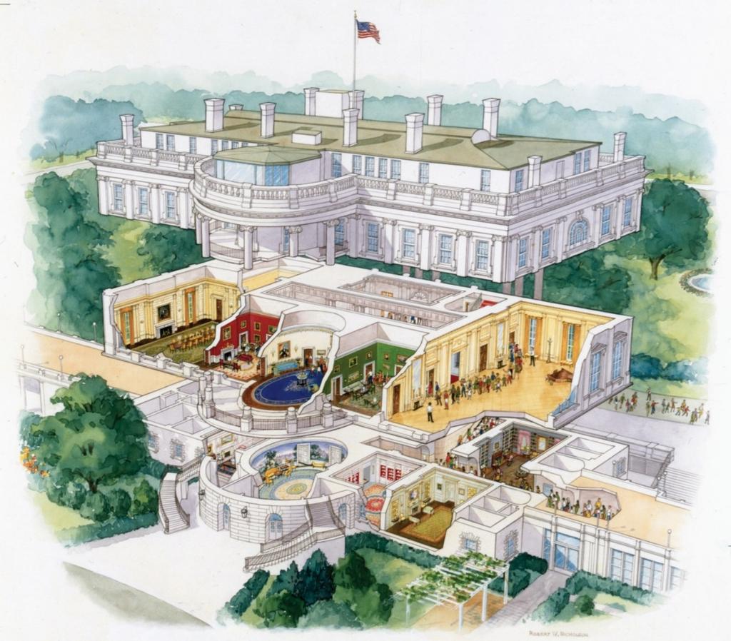 White House Restoration Slideshow Cutaway of the White House