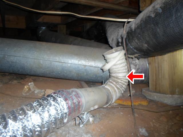 8.1 Part of the dryer vent was plastic and the dryer vent was disconnected in the