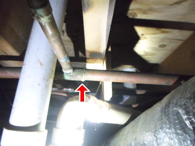 1 Item 2(Picture) water dripping from water line The plumbing in the home was inspected and reported on with the above information.