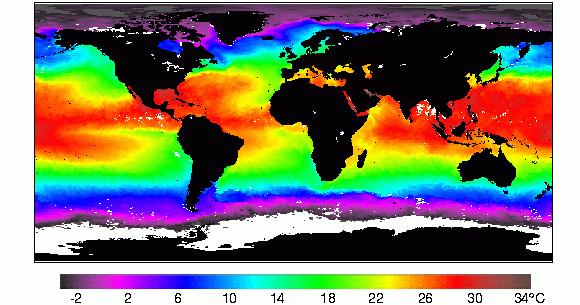 5 Figure 3. An AVHRR image showing sea surface temperatures. Source: NOAA 2004 Li et al.