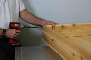 Follow the same steps and connect all corners so that you are left with a finished frame. STEP 4: Completing the Frame For added strength, add 2 1½ deck screws to each corner.