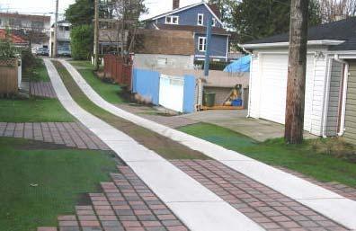 vancouver, british columbia uses naturalized streetscapes, infiltration bulges and country lanes to manage
