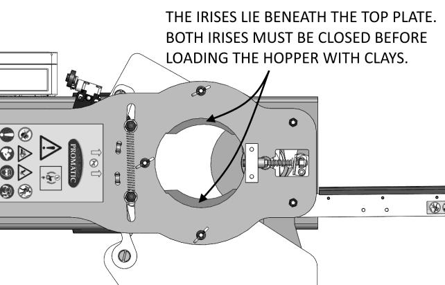 Loading and Firing the Machine 1. Perform the disarming procedure regardless of the state of the machine (see above). 2. After disarming, the arm should be at the 3 o clock position.