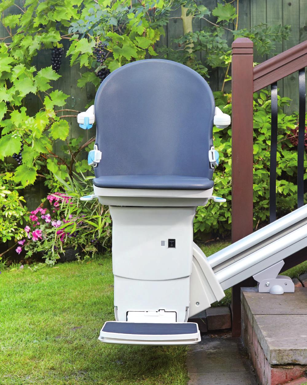Outdoor 1000 Straight stairlift It isn t only stairs inside the home that cause problems for some people. Steps up to a porch or front door can be equally difficult to climb.