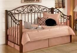 Louis Philippe styling with sleigh shaped headboard and footboard Antique bronze color hardware Twin Bed (53/83)