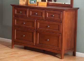 Old World craftsmanship features such as English dovetail drawers, mortise and tenon joinery and bearing drawer