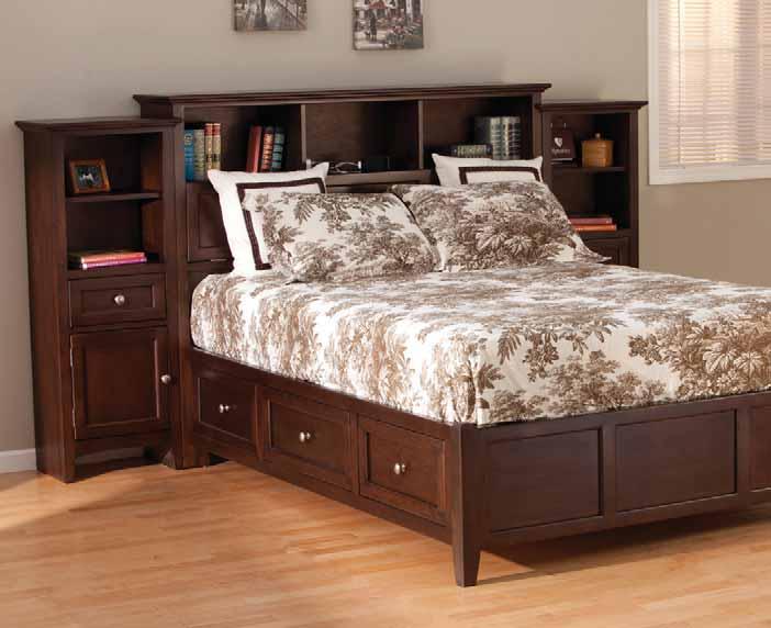 McKenzie Bookcase Storage Beds This bed is the ultimate in functional storage space, beauty and quality.