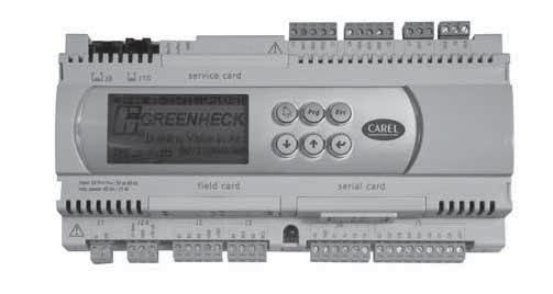 The microprocessor controller is located in the unit control panel. The face of the controller has six keys, allowing the user to view unit conditions and alter parameters.