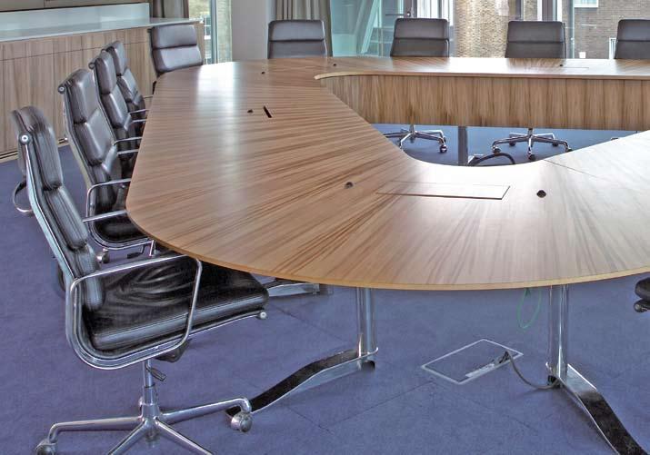 CURZON cable managed Tops Available in veneer with solid lippings.