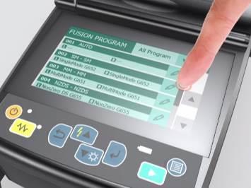 FUSION SPLICERS New Features Touch Screen: 4.