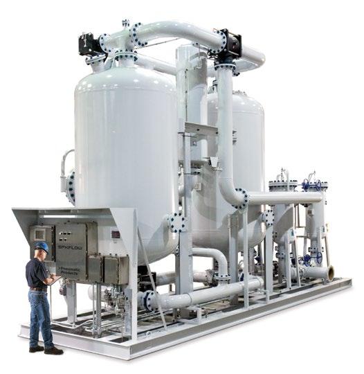 How It Works CHA Series Flow Diagram Moist, filtered compressed air enters down flow drying Chamber 1 via valve (A).