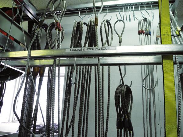 Shelving Unit for Clothing Rack for Radio Batteries Rack for Lifting Equipment Using Mini-Racking, hanging rails, and hooks, you can