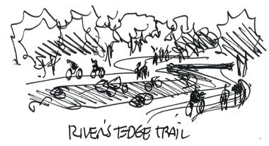 adversely impacted by prior activity. Connected/Looped/Shaded/Multi-Use Trails - The groups stated a desire for a well-connected, looped and shaded multi-use trail system along the river corridor.