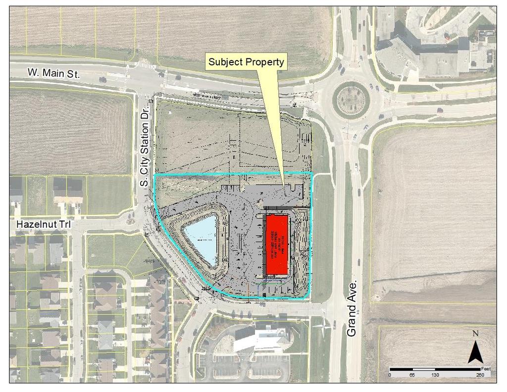 Overview: The applicant is requesting approval of Precise Implementation Plan (PIP) within the Golden Meadows neighborhood to construct a convenience market with auto fueling station, coffee shop