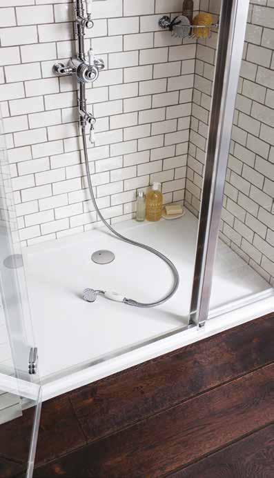 ceramic soap dispenser and towel rail.
