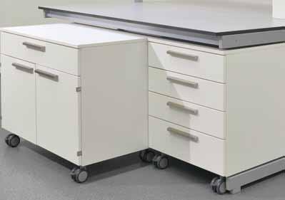 34Storage cabinets More useable storage space With an underbench depth of 21.65 in (550 mm) and the drawer compartment depth of 19.