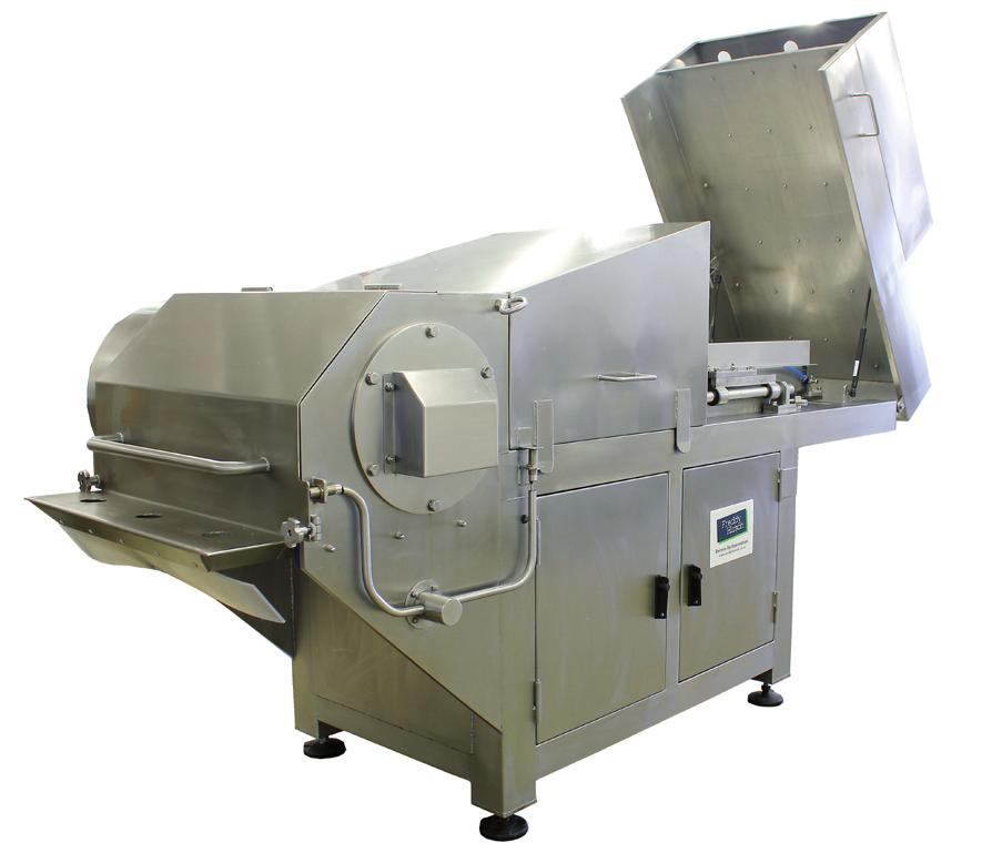 Machine can flake frozen meat of -4 degrees C to -18 degrees C from 2.5kg up to 25kg.
