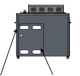 A 40mm diameter hole is required and is to be situated on the control knob side of the barbecue at the rear of the cabinet, no more that 40cm up from the base of the cabinet.