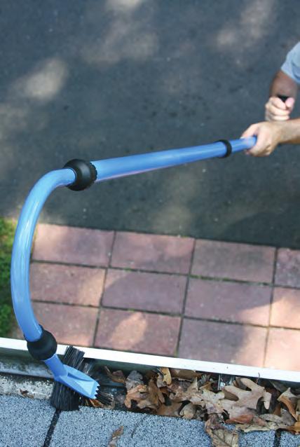 This gives you much more control as you apply a twisting motion while lifting the debris up and out of gutter.