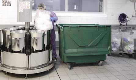 MaxiVac for large amounts of kitchen waste day and night A MaxiVac waste system