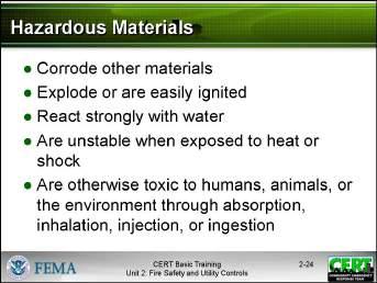 Hazardous Materials How do you know if a material is hazardous? Allow the group time to respond.