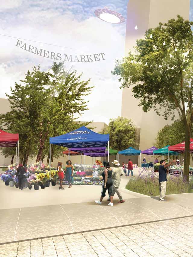 John Street Market Area The improvements to John Street will further support the redevelopment of the Toronto Parking Authority property and the existing Farmers Market operation.
