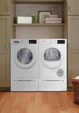 Bosch compact laundry units can be installed stacked,