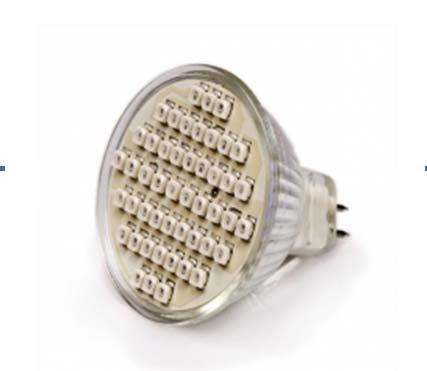 Dimension: about 50x46mm (DxH) Note: Do not replace the led bulbs with halogen bulbs directly, Need led light transformer DGL-MR16-006 Product Description MR16-x48SMD series flood light replacement