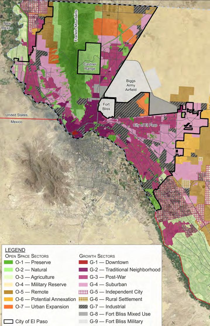 EL PASO, TEXAS The Ciy of El Paso, Texas, adoped Plan El Paso in 2012, an enirely new comprehensive plan for his border ciy of 650,000 residens.