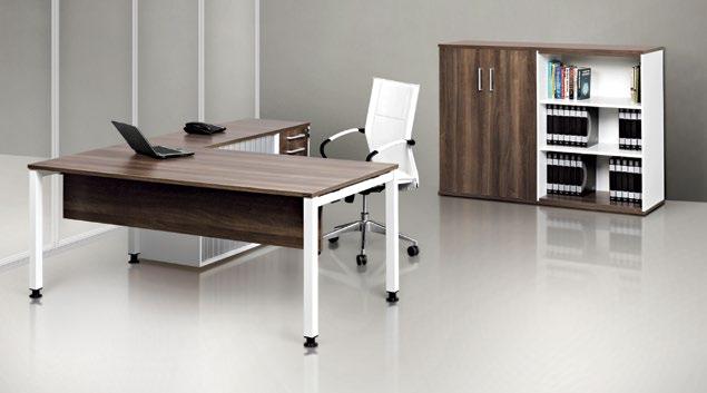 BEAMZ Beamz Managerial Workstation Walnut Laminate BEAMZ Beamz Workstation 6 way Summer Oak Laminate Shows Adaptability of the Add-on Leg System A technically advanced table line featuring a high