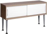 Cherry Silver Legs O-Zone Managerial Workstation