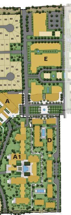 Residential lot size (attached) Condominiums are proposed for areas D & E.