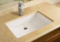 Countertop Basins Designed for use with vanities and counters and are available in the following installation options: