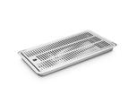 220mm 94775: Builtin stainless drip tray with drain 400 x 220mm