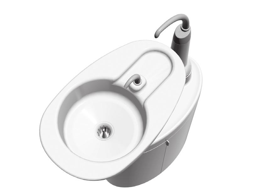 A-dec 461 Cuspidor with Support Center Instructions for Use Clean / Maintain Clean / Maintain Cuspidor and Drain Spouts and Bowl The contoured spouts and smooth bowl of the cuspidor provide for