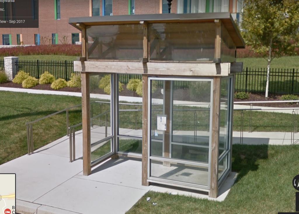 Bus Stops and Shelters Design Intent 1. Bus shelters are intended to enhance the safety and convenience for public transportation users along the Route 30 corridor. Design Guidelines: 2.