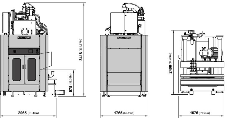 MODEL SPR-50 Nominal dry linen capacity 50 kg 110 lb Pressing diameter 1,000 mm 39.4 in Pressure on the linen 0... 40 Bar 0.