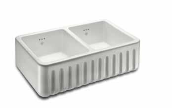 Dimensions: 997 x 470 x 255mm BOWLAND 800 RIBCHESTER 800 Features include: Compact double bowl sink with central dividing