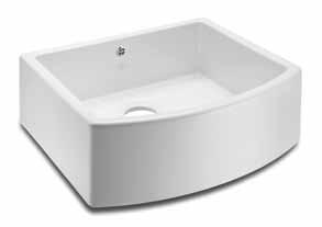 Classic Collection SHAWS 16 17 CLASSIC WATERSIDE 600 Features include: Bow fronted single bowl sink with 31/2 waste outlet to accommodate basket strainer or waste disposer. Round overflow.