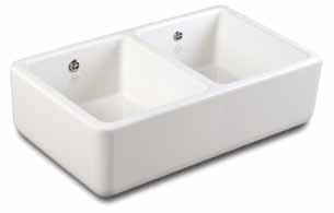 Dimensions: 595 x 460 x 255mm CLASSIC WATERSIDE 800 Features include: Large bow fronted single bowl sink with 31/2 waste outlet to accommodate basket strainer or waste disposer. Round overflow.