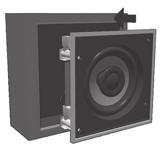 The CMS5BBI built-in box Because we want to make the lives of installers easy APart offers a built-in box for our square CMSQ108 speaker.