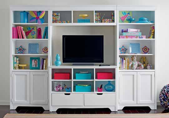 Aside from the volumes of storage, you can tuck pieces into the wall units to stay ahead of your child s evolving needs: from a dresser with changing station, to a
