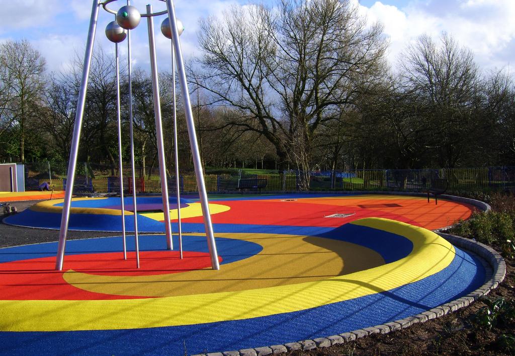Wet Pour Play Area, Cheshire Wet Pour Rubber Surfacing As well as our synthetic grass, we also offer a range of child-friendly recycled Wet Pour Rubber and Rubber Mulch EPDM (ethylene Propylene Diene