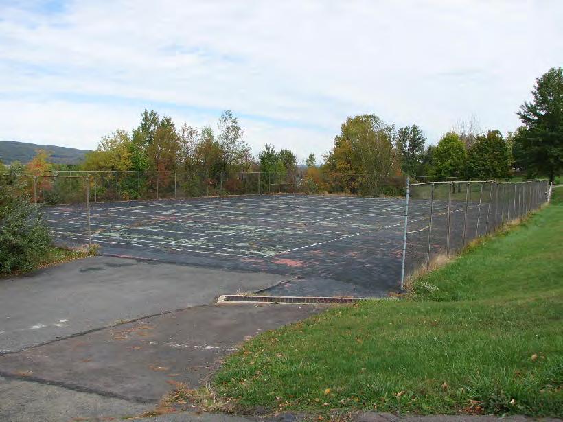 6 Tennis Court Due to its visual prominence from the core of campus it is recommended that this site be remediated in one of three ways: Tennis