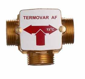 Appendix I-Termovar AF Bypass Valve Information Sheet Termovar AF Bypass Valve Termovar AF thermostatic 3-way bypass valves are designed to change the direction of flow in hydronic heating