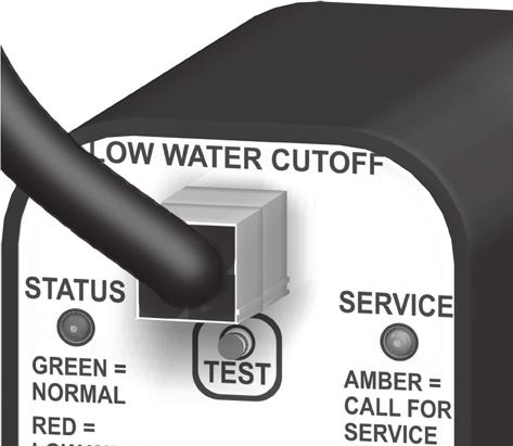 Maintenance procedures PERIODICALLY Perform DAILY procedures plus the following additional procedures... Figure 9 Low water cutoff Test the low water cutoff 1.